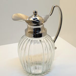 Jarra de Vidro com Detalhe Prata (Cod.: 4817)