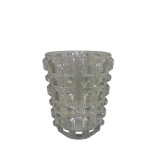 Vaso de Vidro Incolor Lapidado