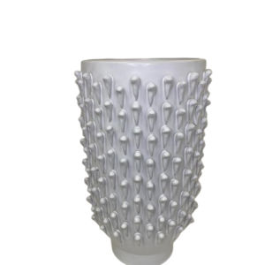 Vaso de Cerâmica Relevos Branco