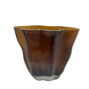 Vaso de Vidro Orgânico Marrom