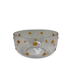 Conjunto de Bowls de Acrílico Bolinhas Âmbar