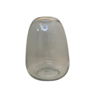 Vaso de Vidro Incolor Arredondado M