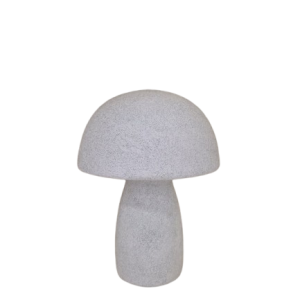 Escultura em Cerâmica Cogumelo Branco M