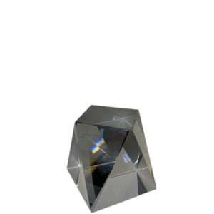 Escultura em Cristal Fumê Espelhado P