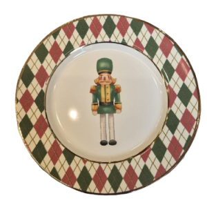 Jogo  6 Pratos de Sobremesa Soldado de Chumbo
