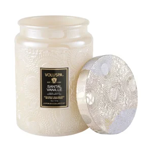 Vela Voluspa Pote de Vidro Relevo Santal Vanille G 510g