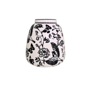 Vaso Decorativo em Cerâmica com Detalhes de Desenhos Arbois P