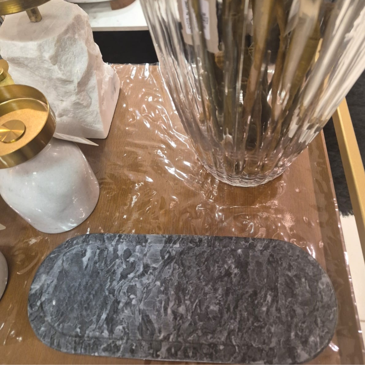 Bandeja Decorativa de Mármore Preto - Imagem 2