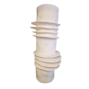 Vaso decorativo de cerâmica branco Burk Duo