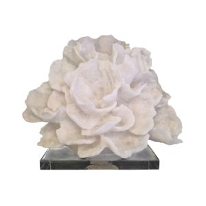 Escultura Decorativa Coral Marble Branca
