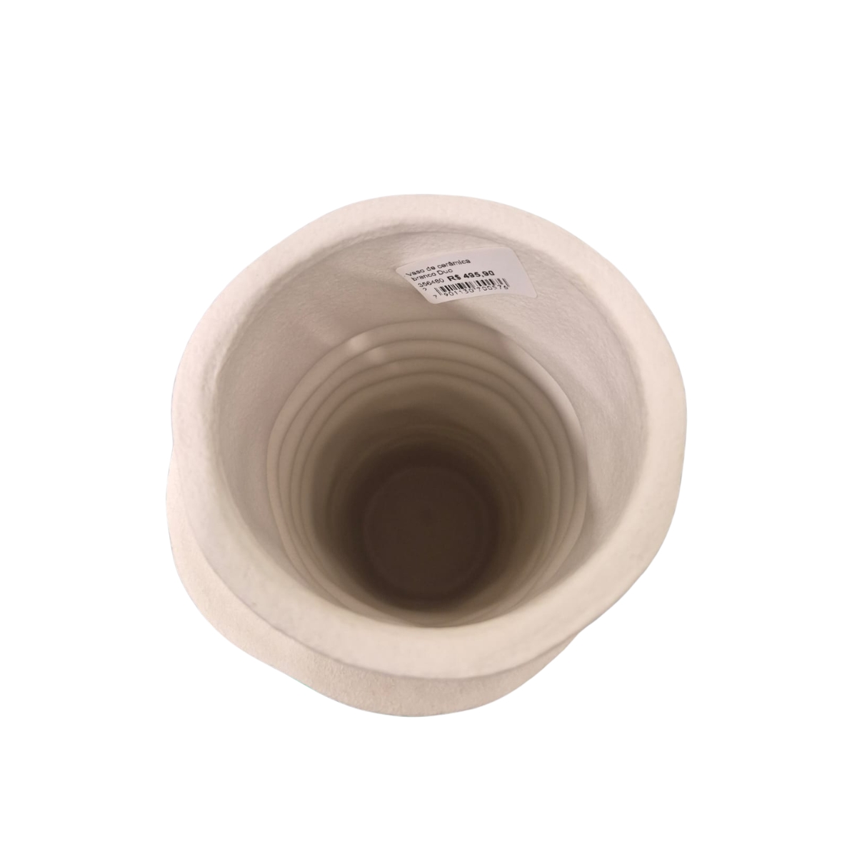 Vaso decorativo de cerâmica branco Burk Duo - Imagem 3