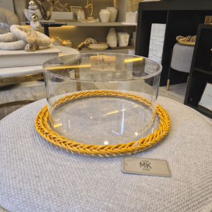 Boleira Redonda Acrilico Base Em Fibra Sintetica - Pequeno