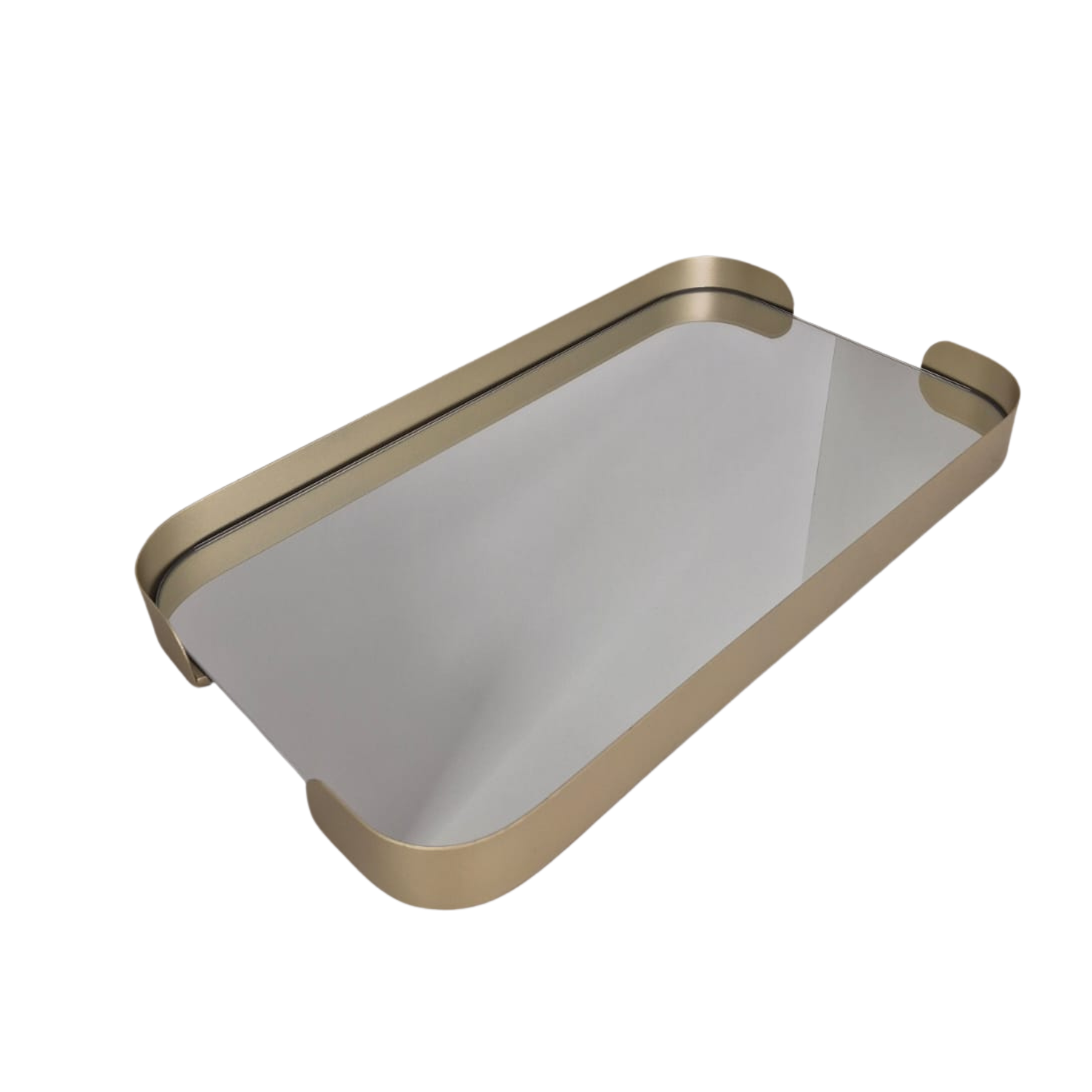 Bandeja em Metal Espelhada Dourada P