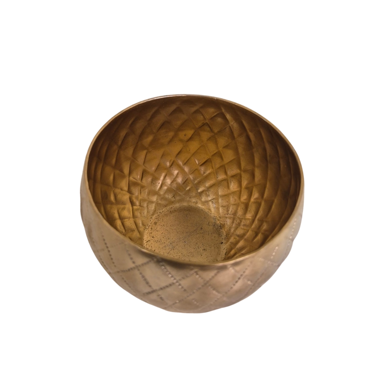 Cachepot Xadrez Dourado M - Imagem 2