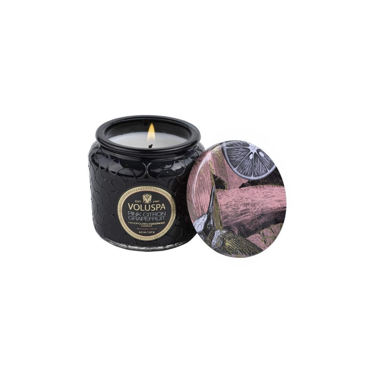 Vela Pote Vidro Pink Citron Grapefruit Voluspa 35 Horas