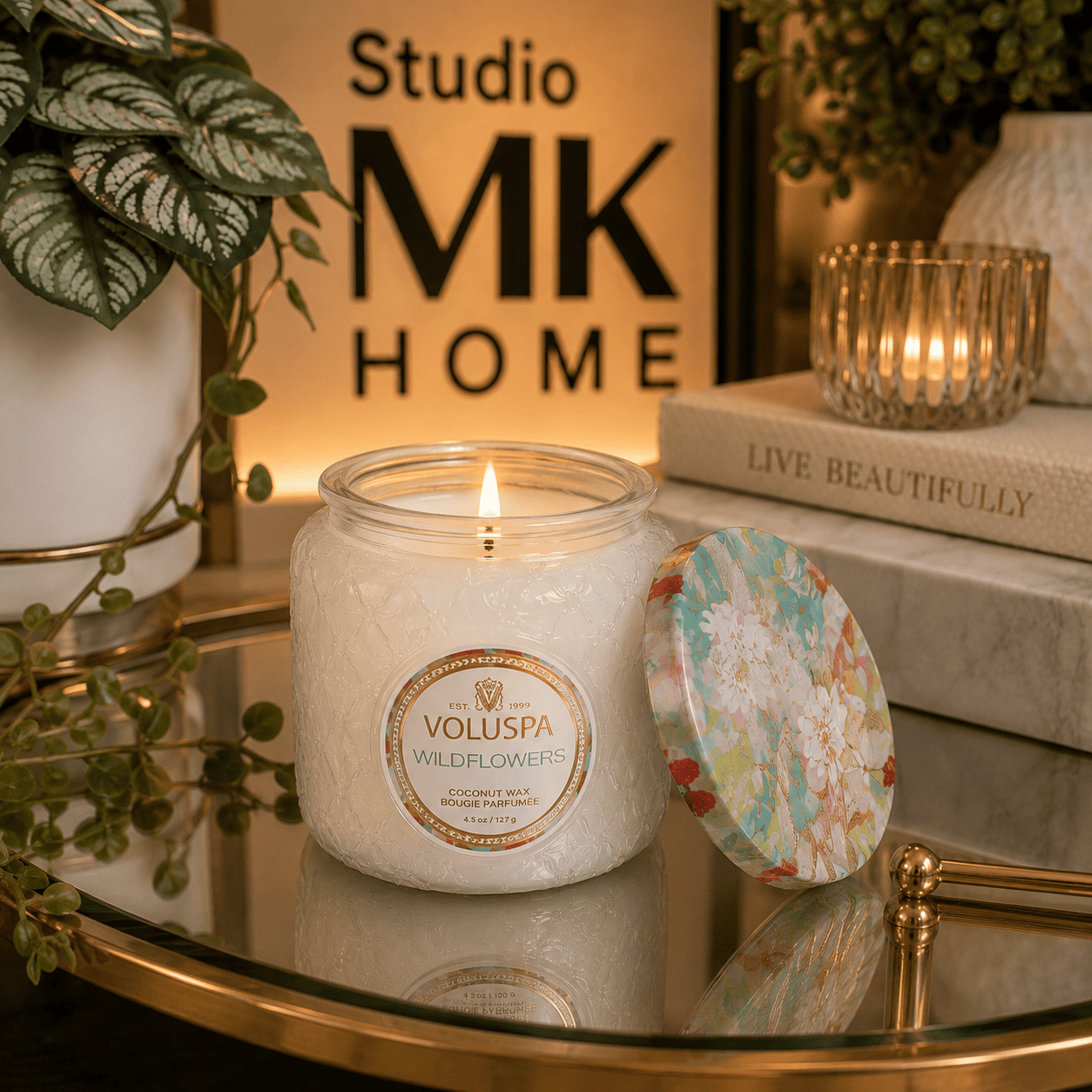 Vela Voluspa Pote Vidro +35H Wildflowers - Imagem 3