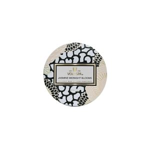 Vela Pote Vidro P 25H Relevo Jasmine Midnight Blooms Branco Voluspa