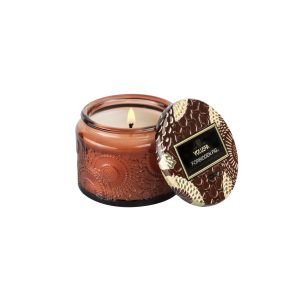 Vela Pote Vidro Relevo Forbidden Fig Voluspa 25 Horas