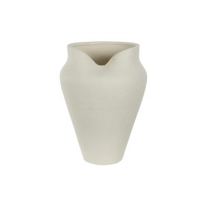 Vaso Decorativo em Cerâmica Orgânico Texturizado Off White M