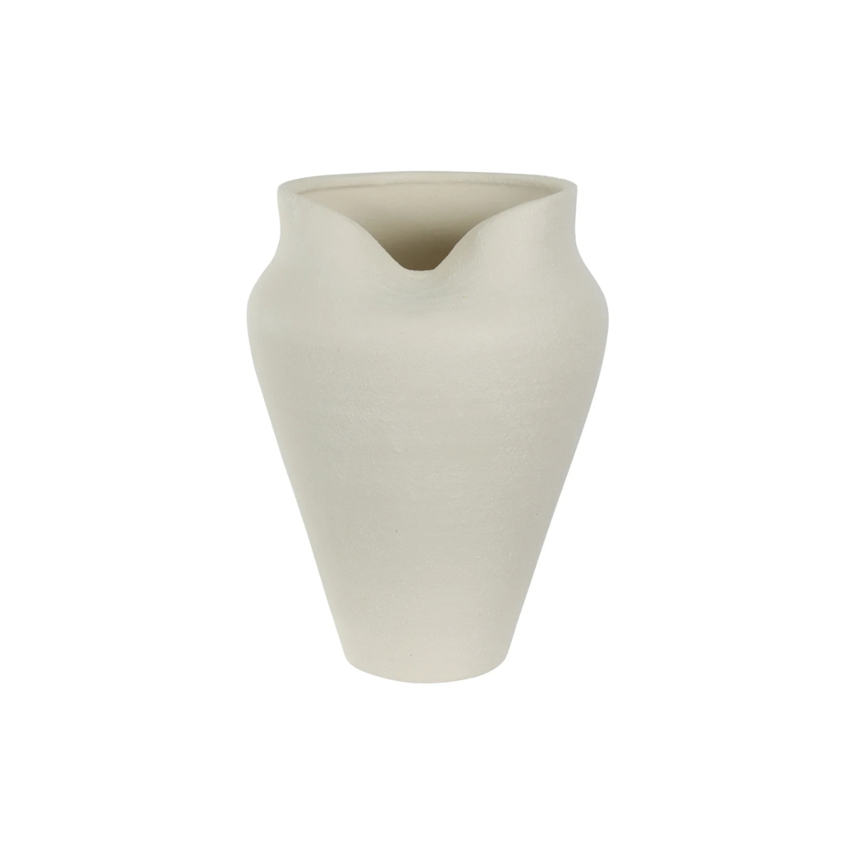 Vaso Decorativo em Cerâmica Orgânico Texturizado Off White M