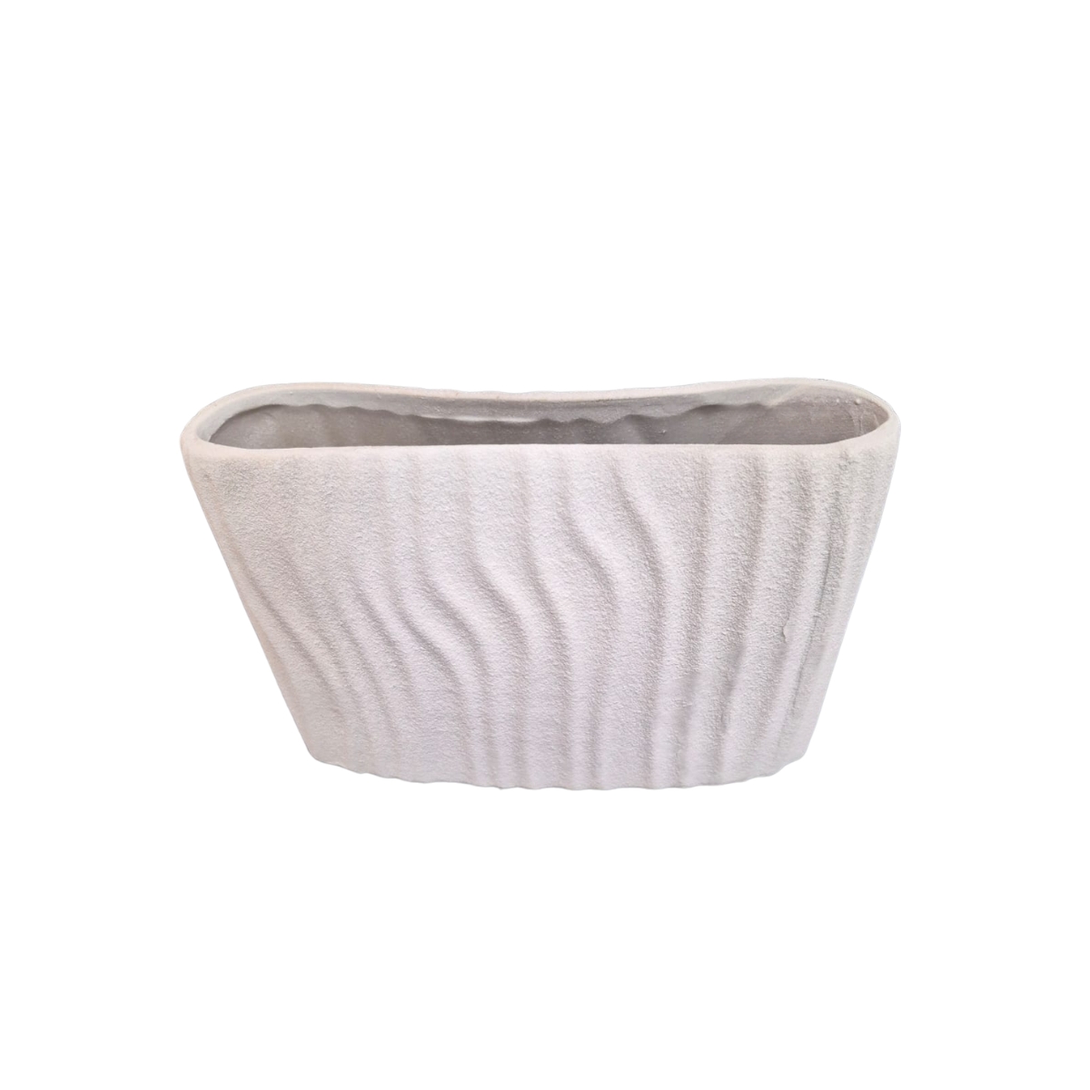 Vaso Decorativo em Cerâmica Branco com Relevos - Imagem 2