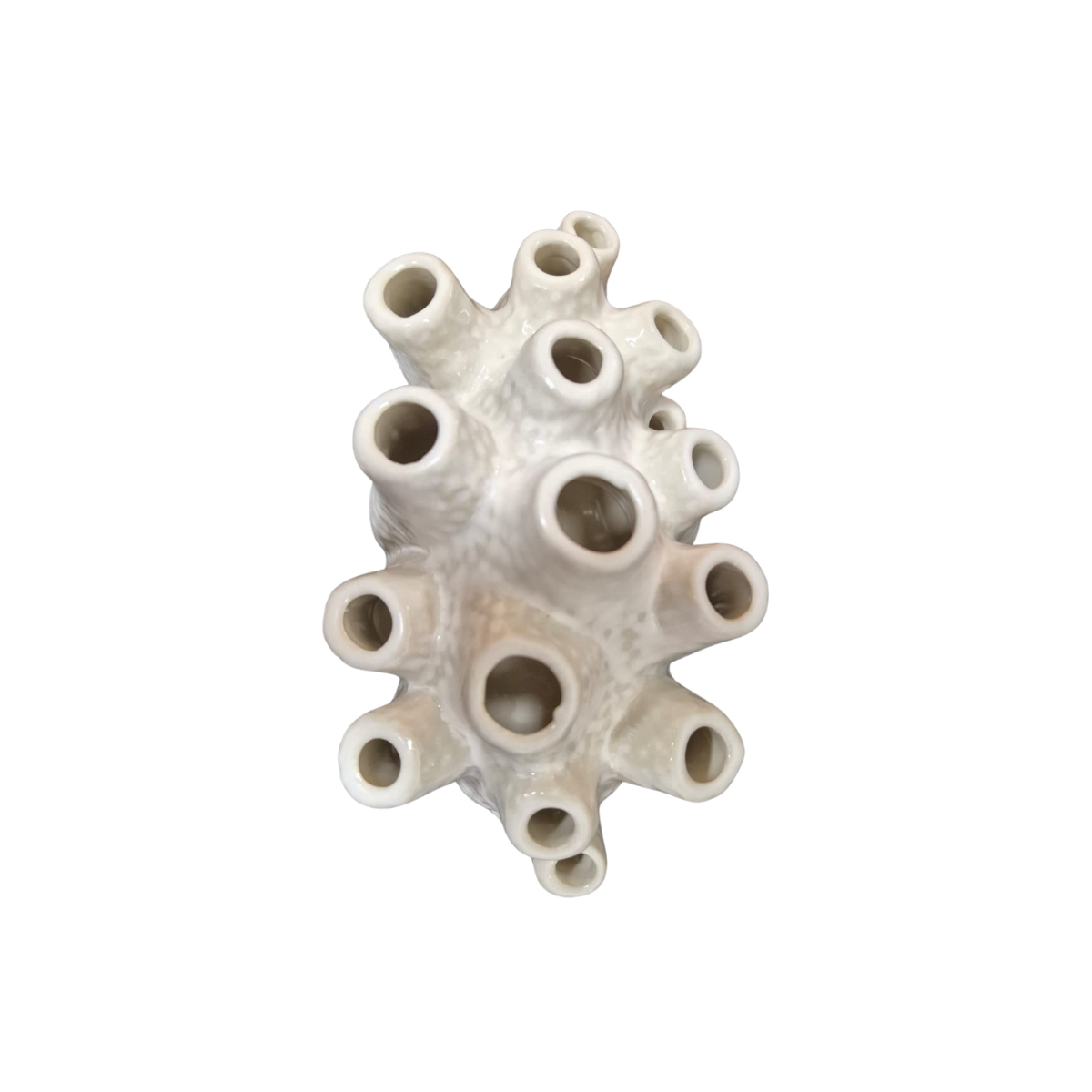 Escultura Coral em Cerâmica P Branca - Imagem 3
