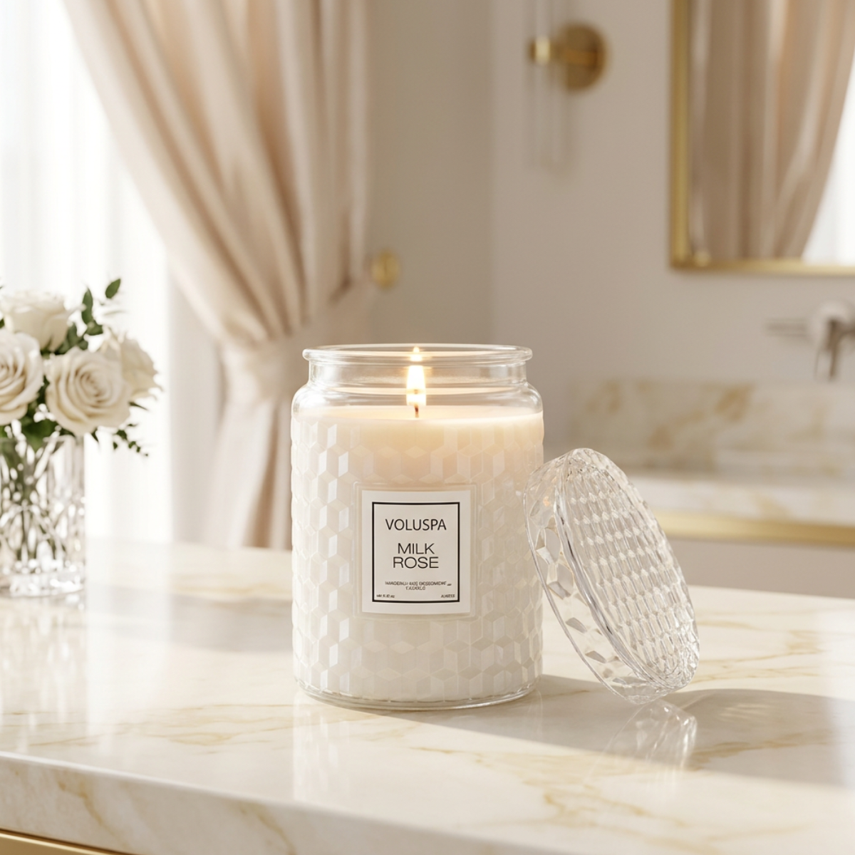 Vela Voluspa Milk Rose - 100H - Imagem 3