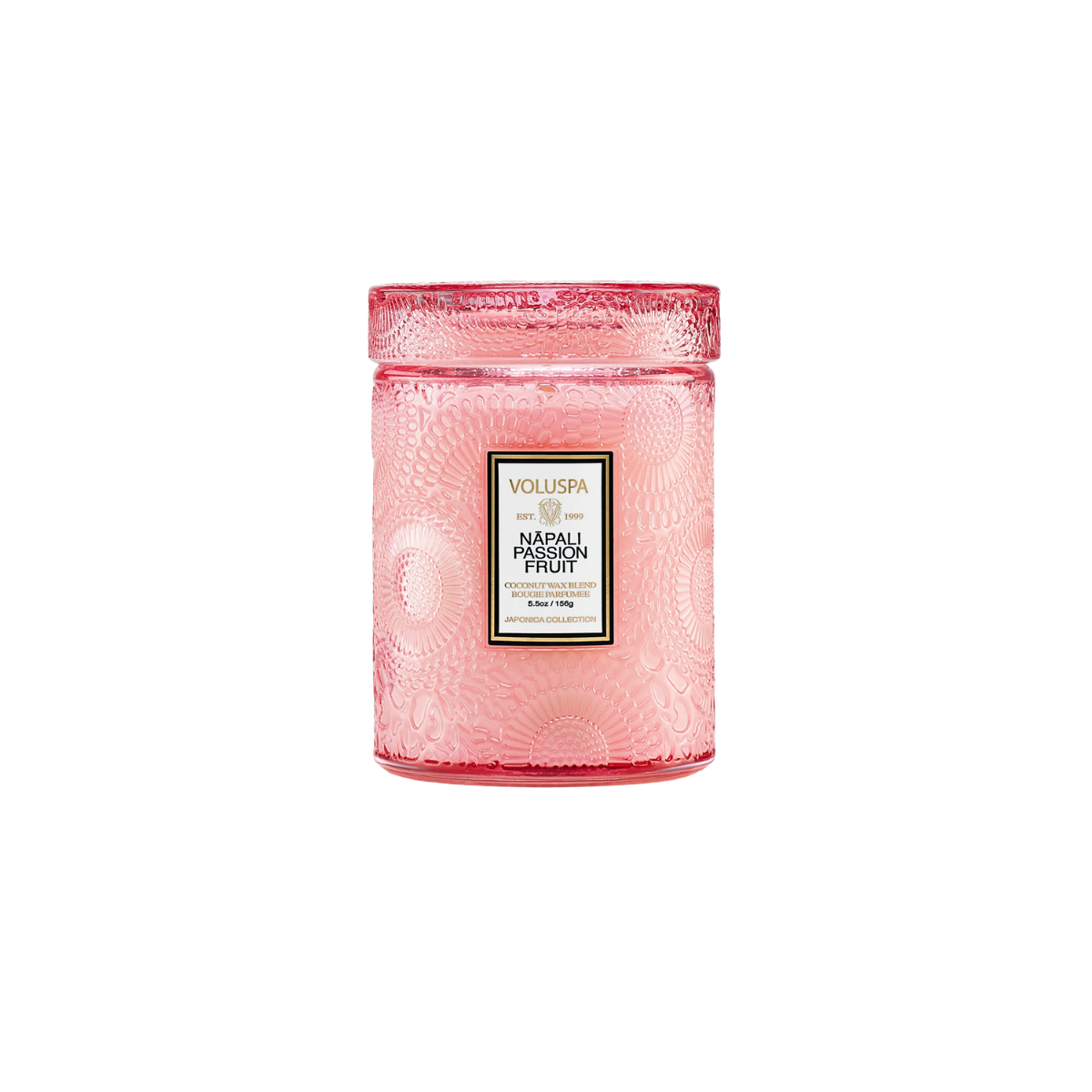 MINI VELA POTE VIDRO RELEVO NAPALI PASSION FRUIT- 50H