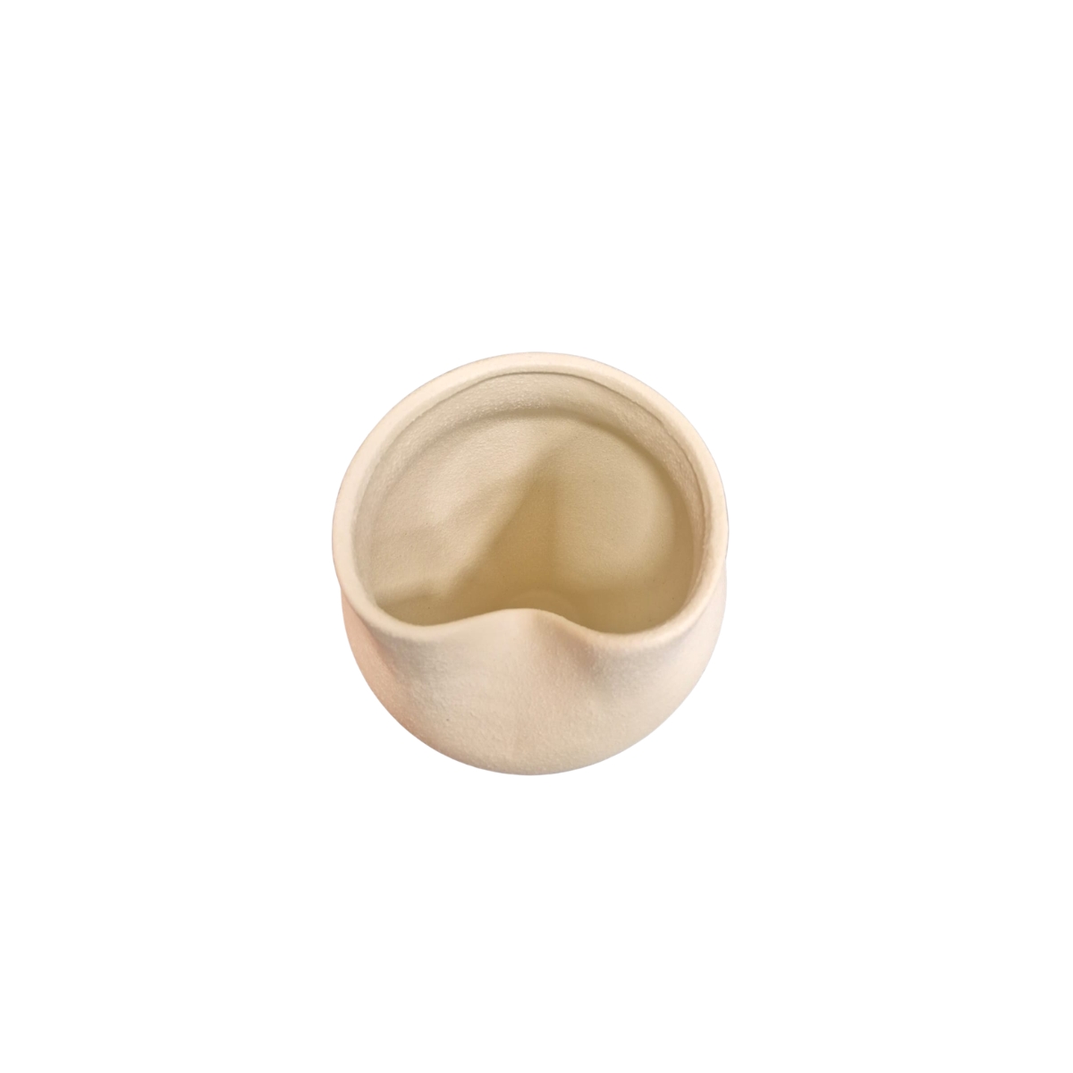 Vaso Decorativo em Cerâmica Orgânico Texturizado Off White M - Imagem 3