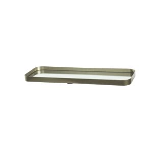 Bandeja em Metal Dourado com Espelho P