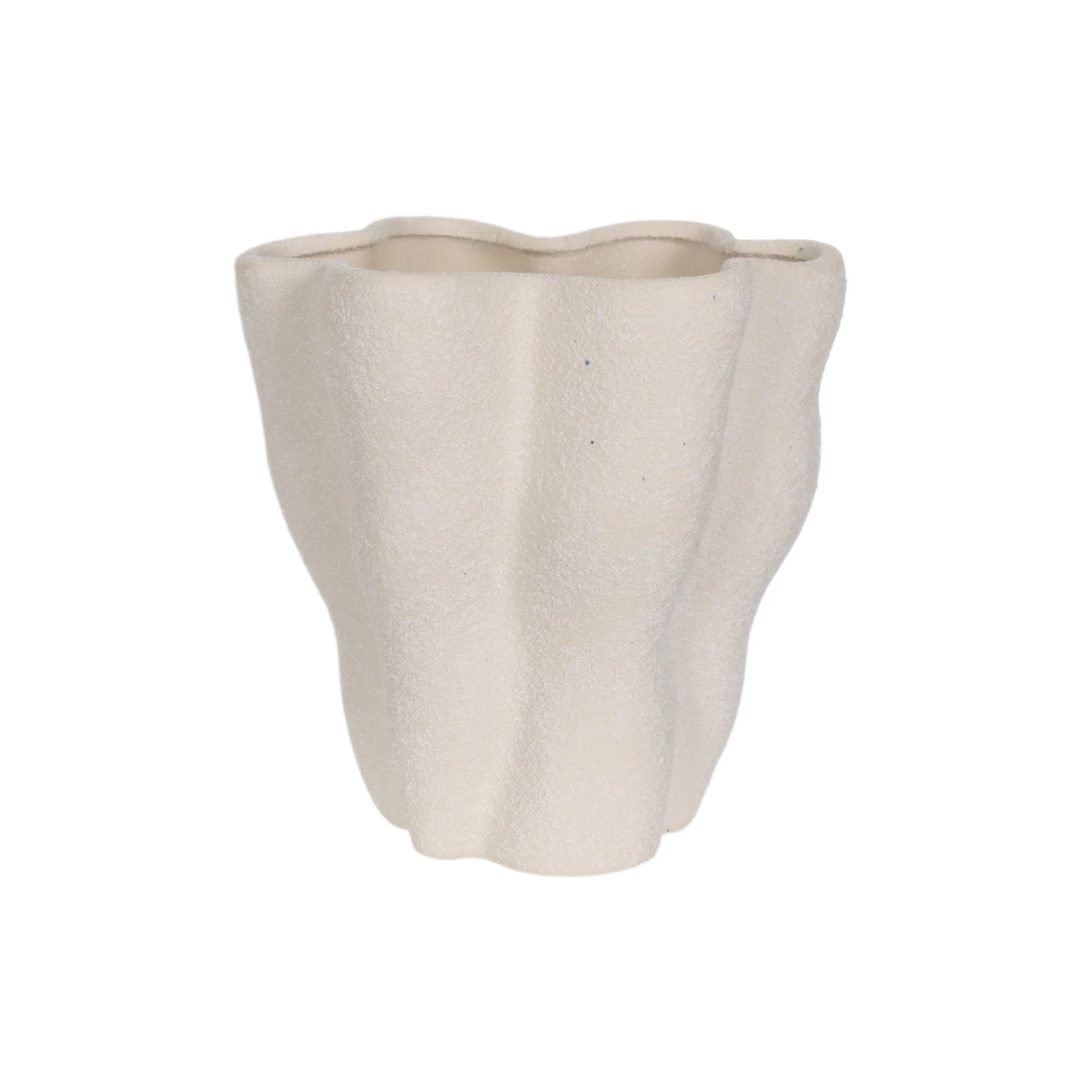 Vaso Decorativo em Cerâmica Orgânico Off White P