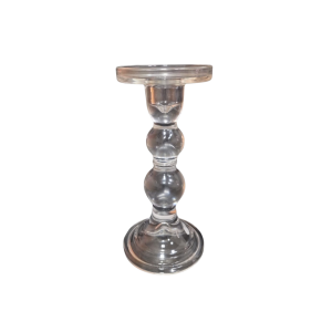 Castiçal de Vidro Transparente – M