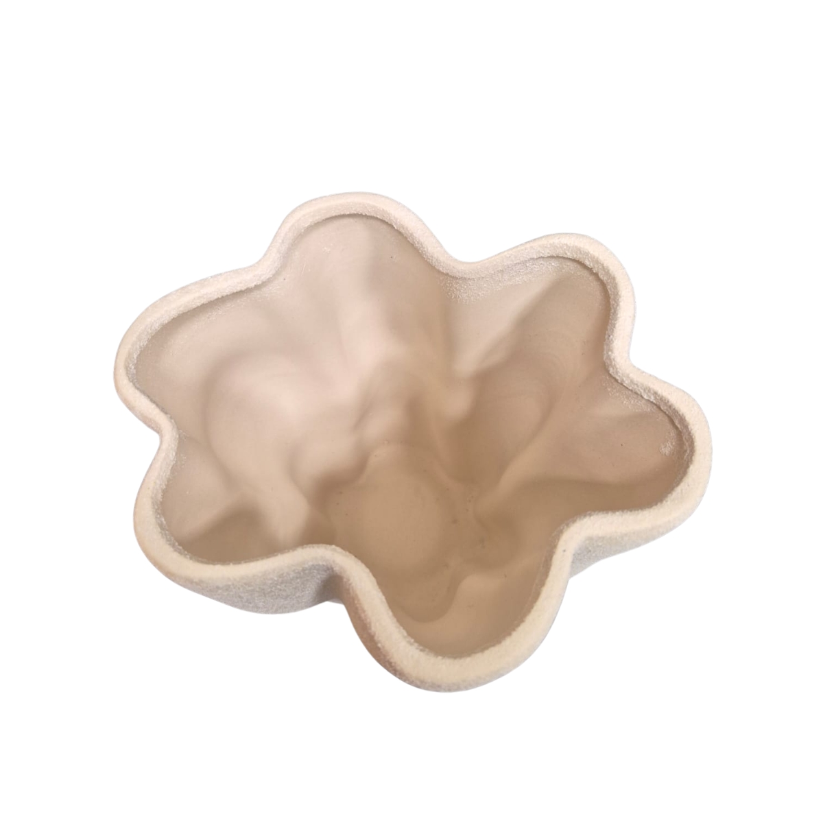 Vaso Decorativo em Cerâmica Orgânico Off White P - Imagem 3