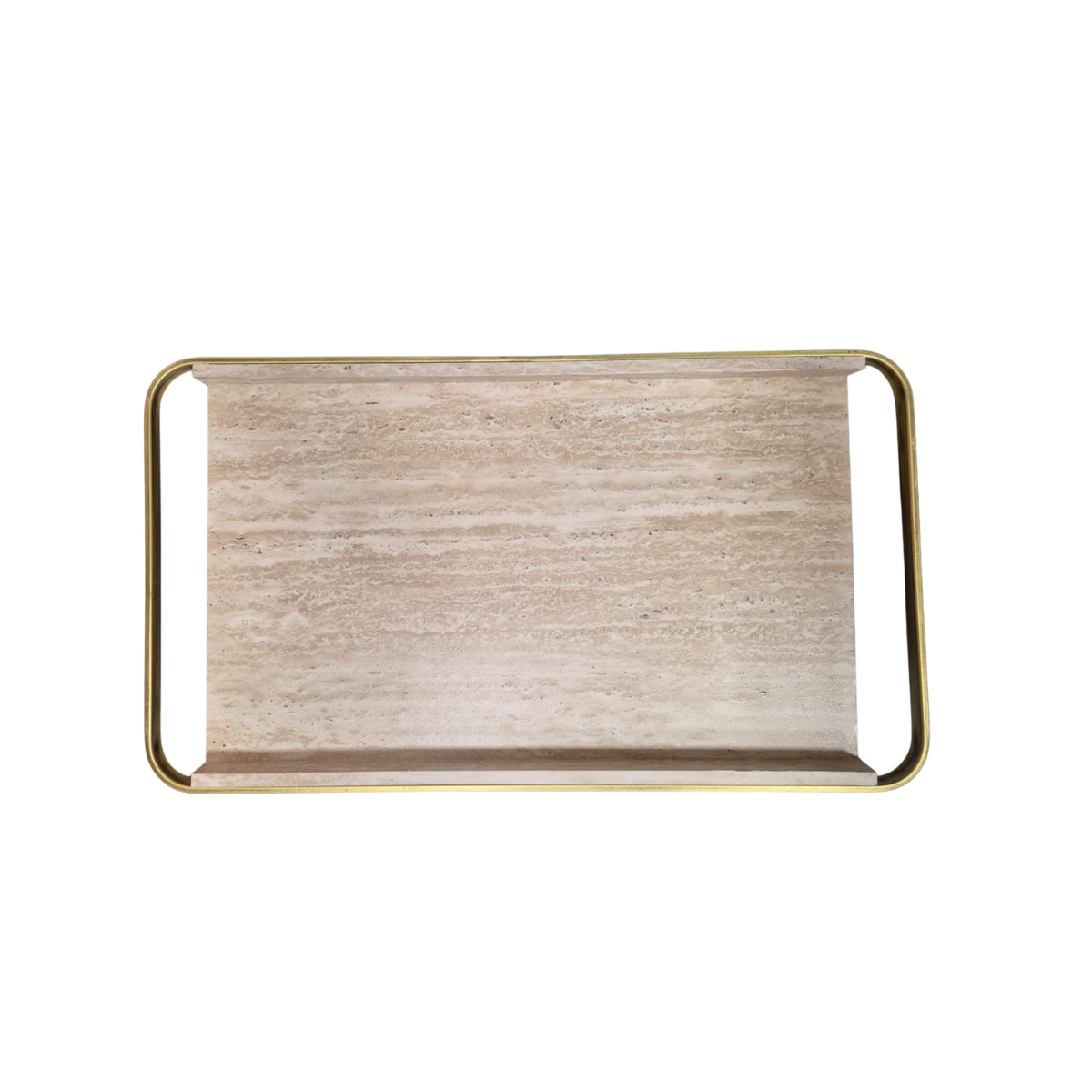 Bandeja Decorativa em Mdf com Metal Dourado G - Imagem 2