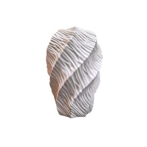 Vaso Decorativo em Porcelana Textura em Relevo Branco