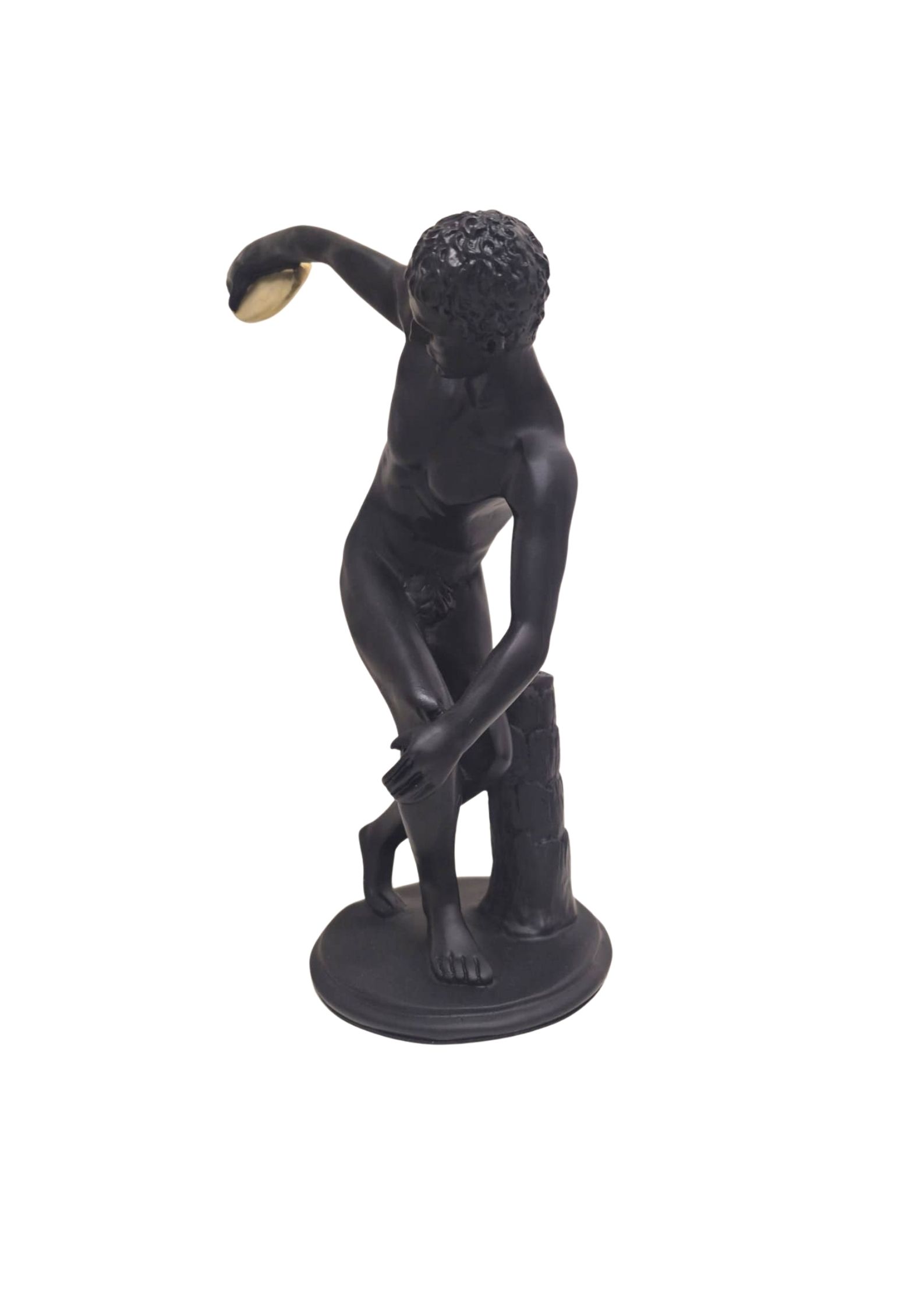 Escultura Decorativa Em Resina Atleta Preto - Imagem 3