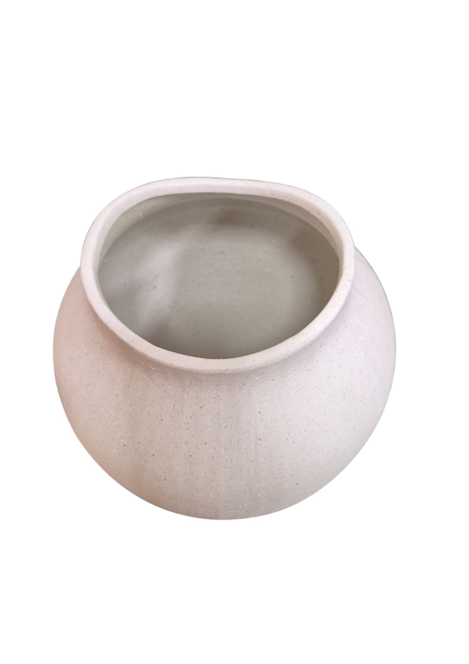 Vaso Decorativo Em Cerâmica Leuven Branco G - Imagem 3