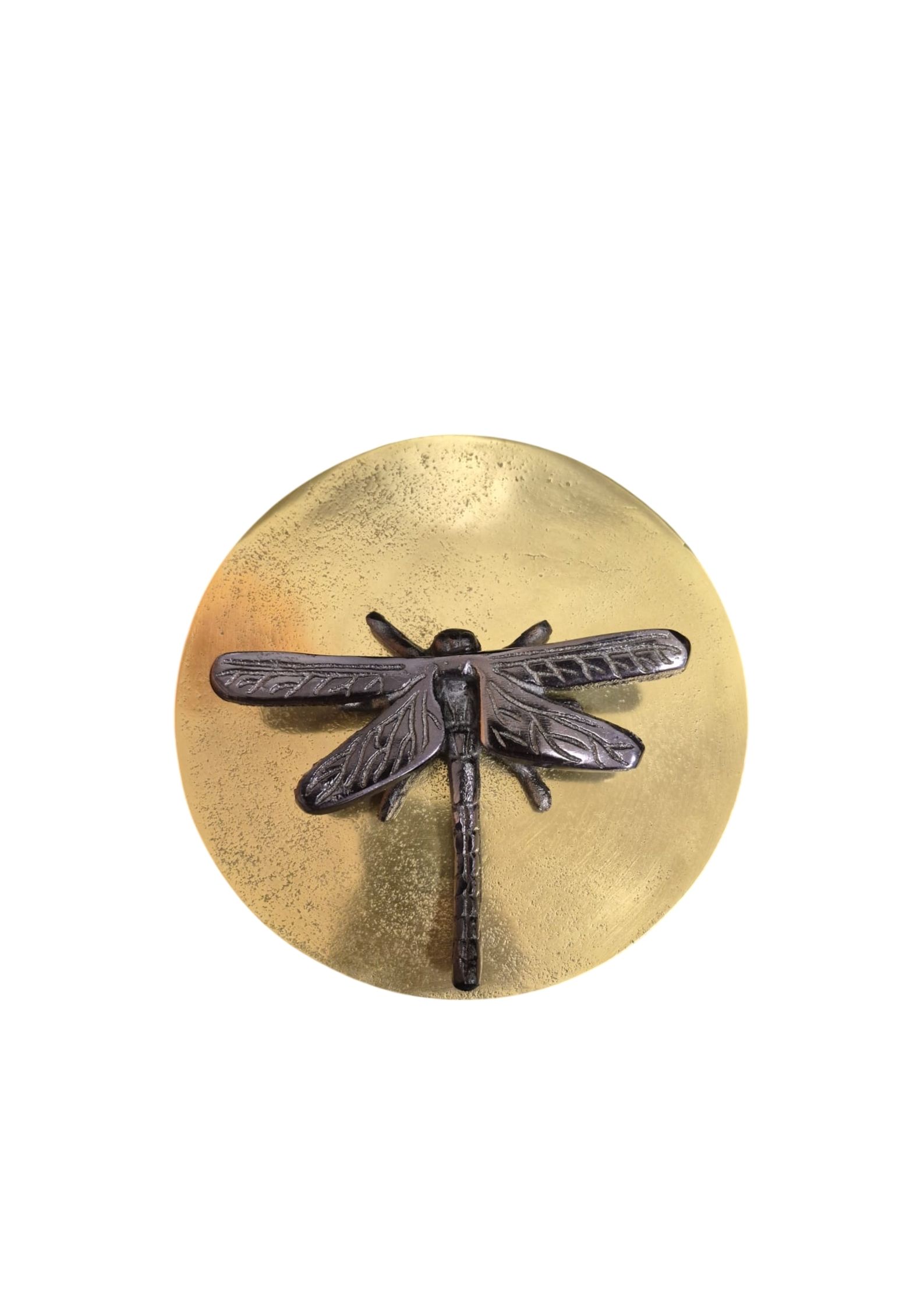 Caixa Decorativa em Metal Dourado Com Libélula - Imagem 3