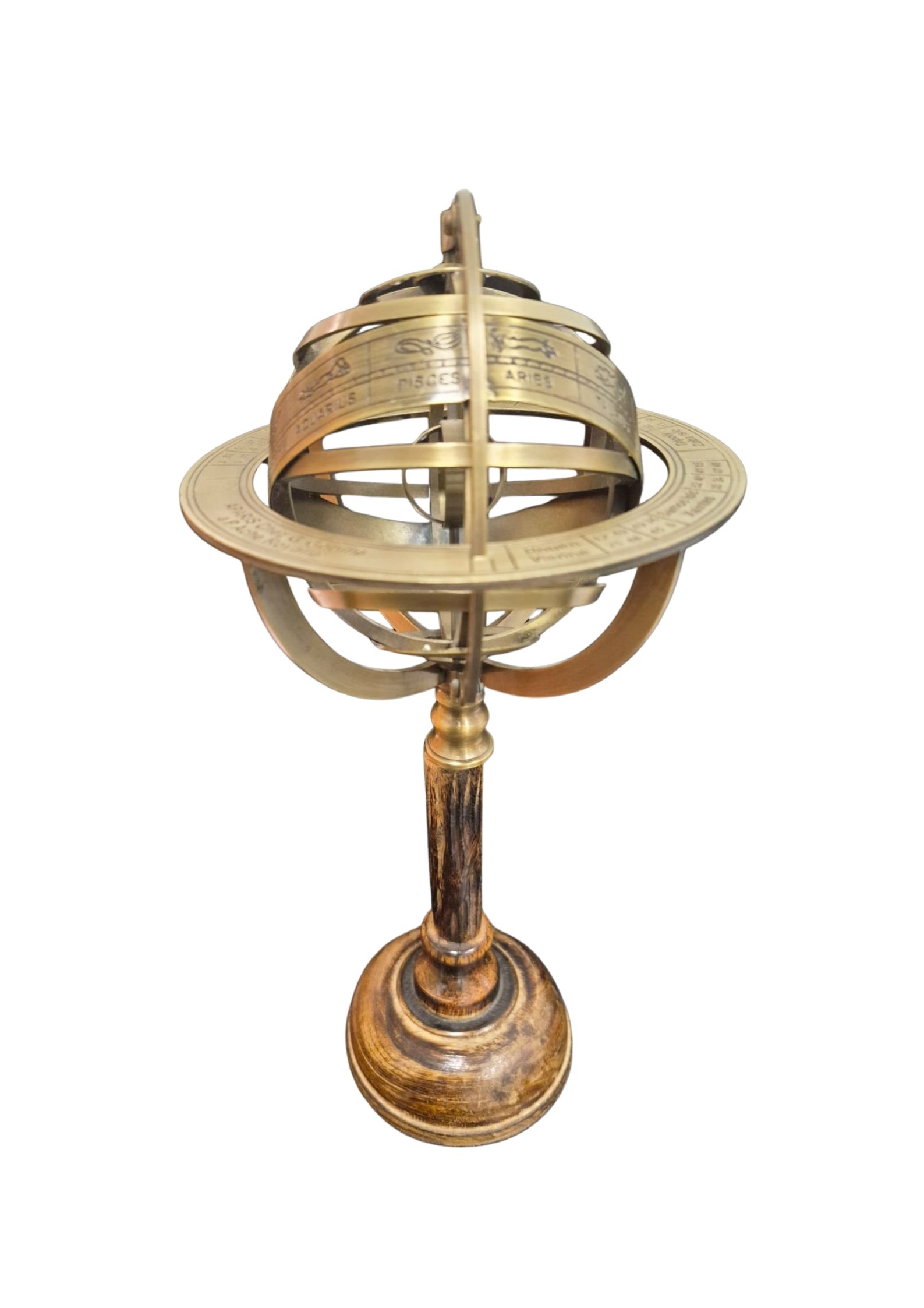 Astrolábio Decorativo Em Metal Dourado - Imagem 3