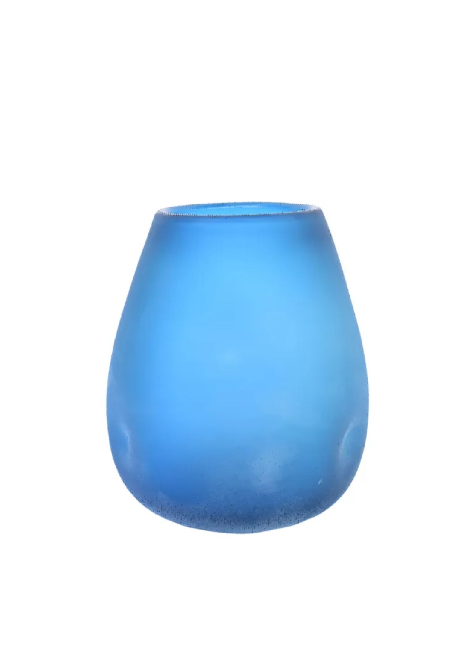 Vaso Decorativo em Vidro Azul Marino G