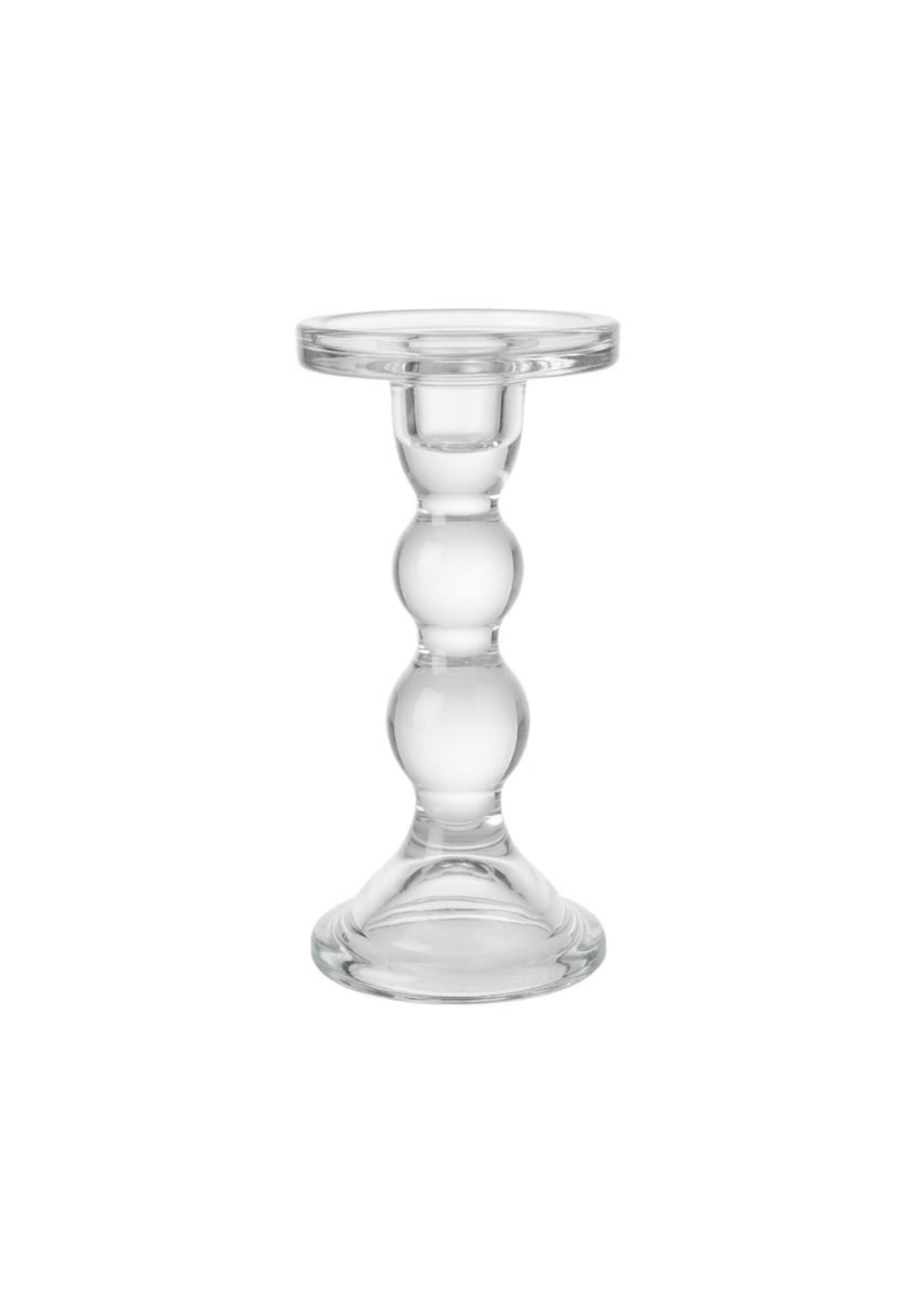 Castiçal de Vidro Transparente – M