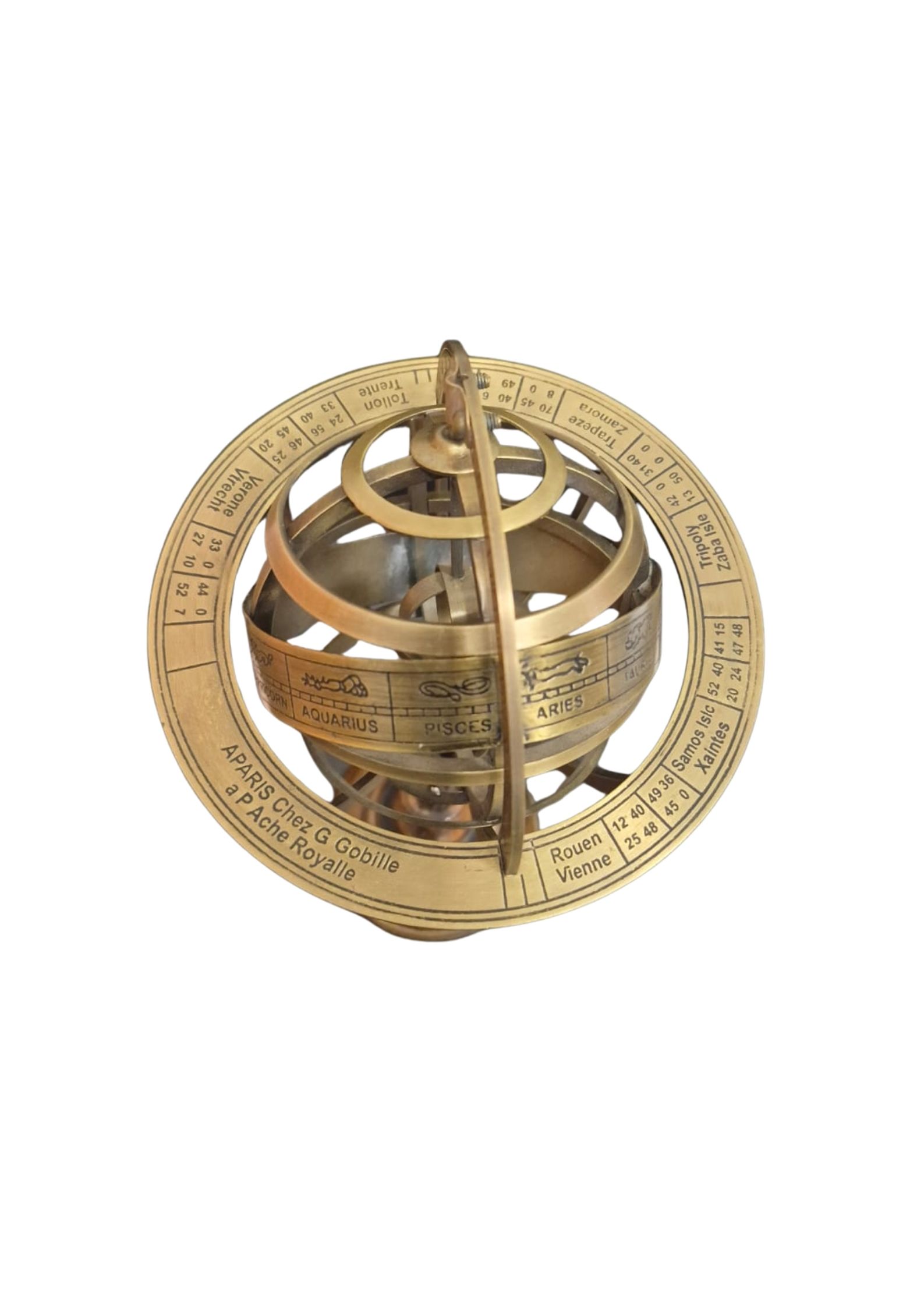 Astrolábio Decorativo Em Metal Dourado - Imagem 2