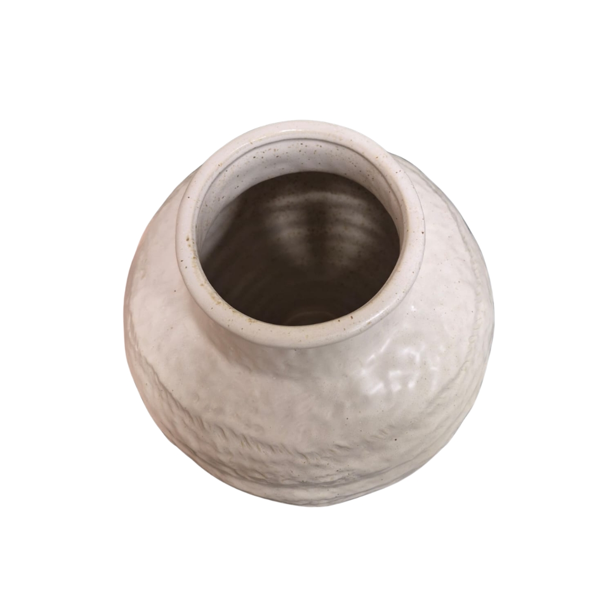 Vaso Decorativo Em Cerâmica Branco - Imagem 3