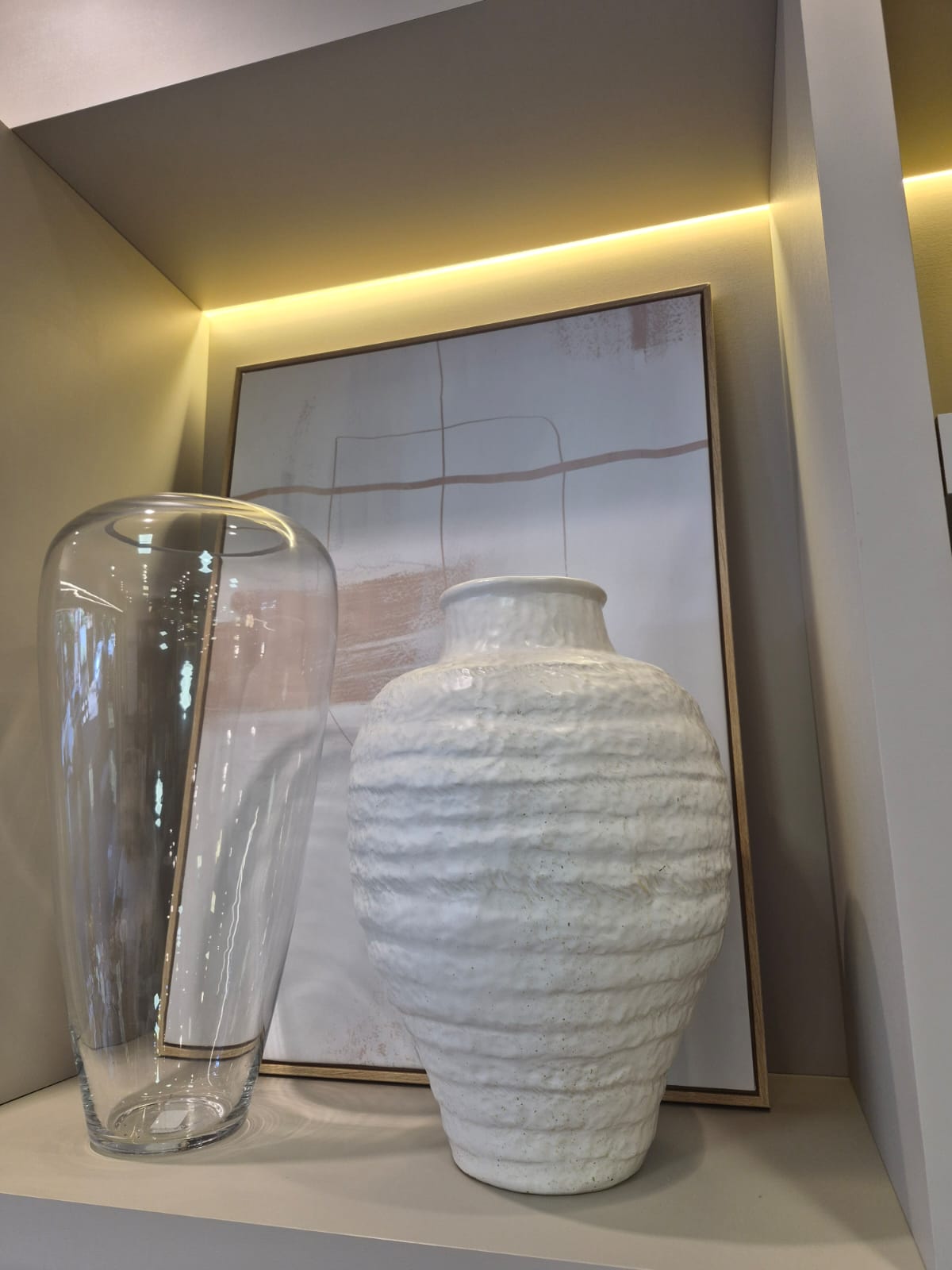 Vaso Decorativo Em Cerâmica Branco - Imagem 4