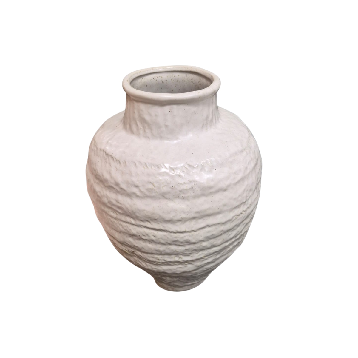 Vaso Decorativo Em Cerâmica Branco - Imagem 2