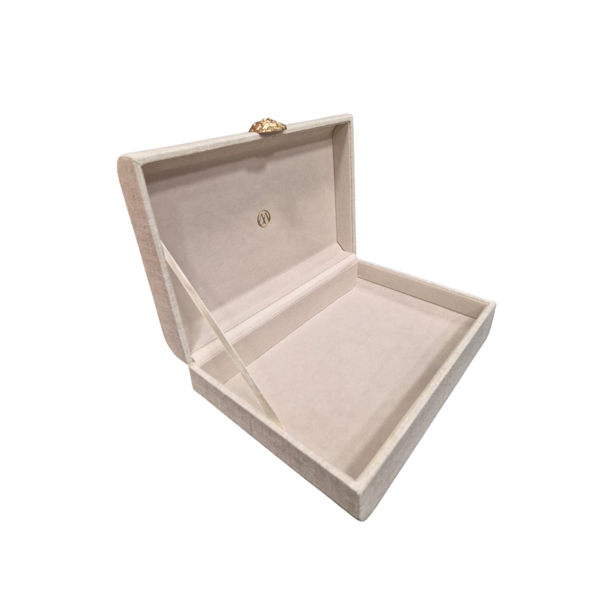 Caixa Decorativa em MDF Revestida em Linho Off White - Imagem 4