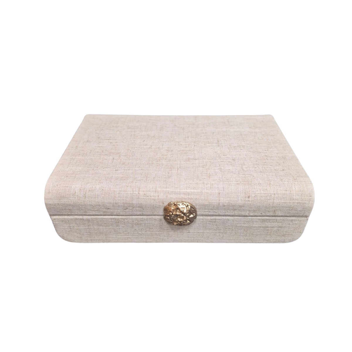 Caixa Decorativa em MDF Revestida em Linho Off White