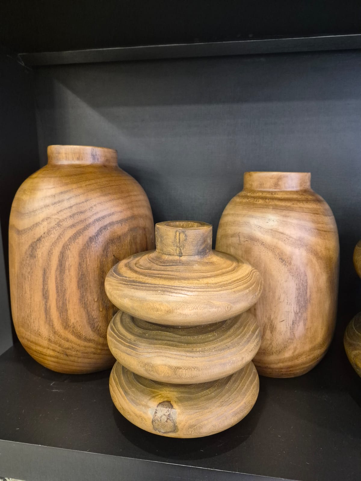 Vaso Decorativo Em Madeira P - Imagem 4