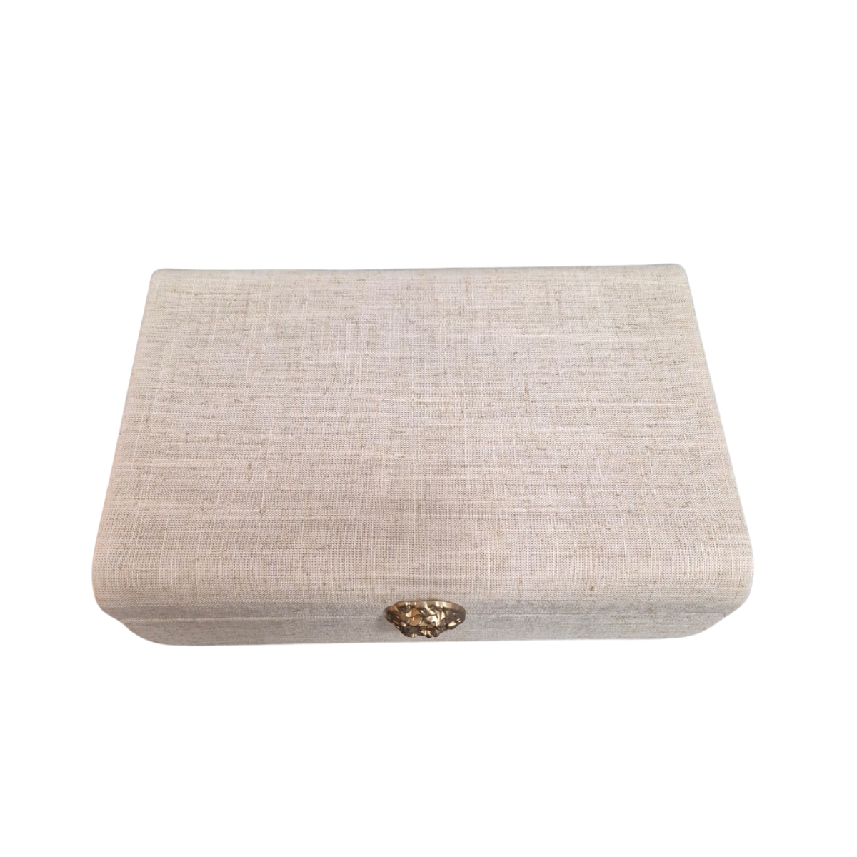 Caixa Decorativa em MDF Revestida em Linho Off White - Imagem 3