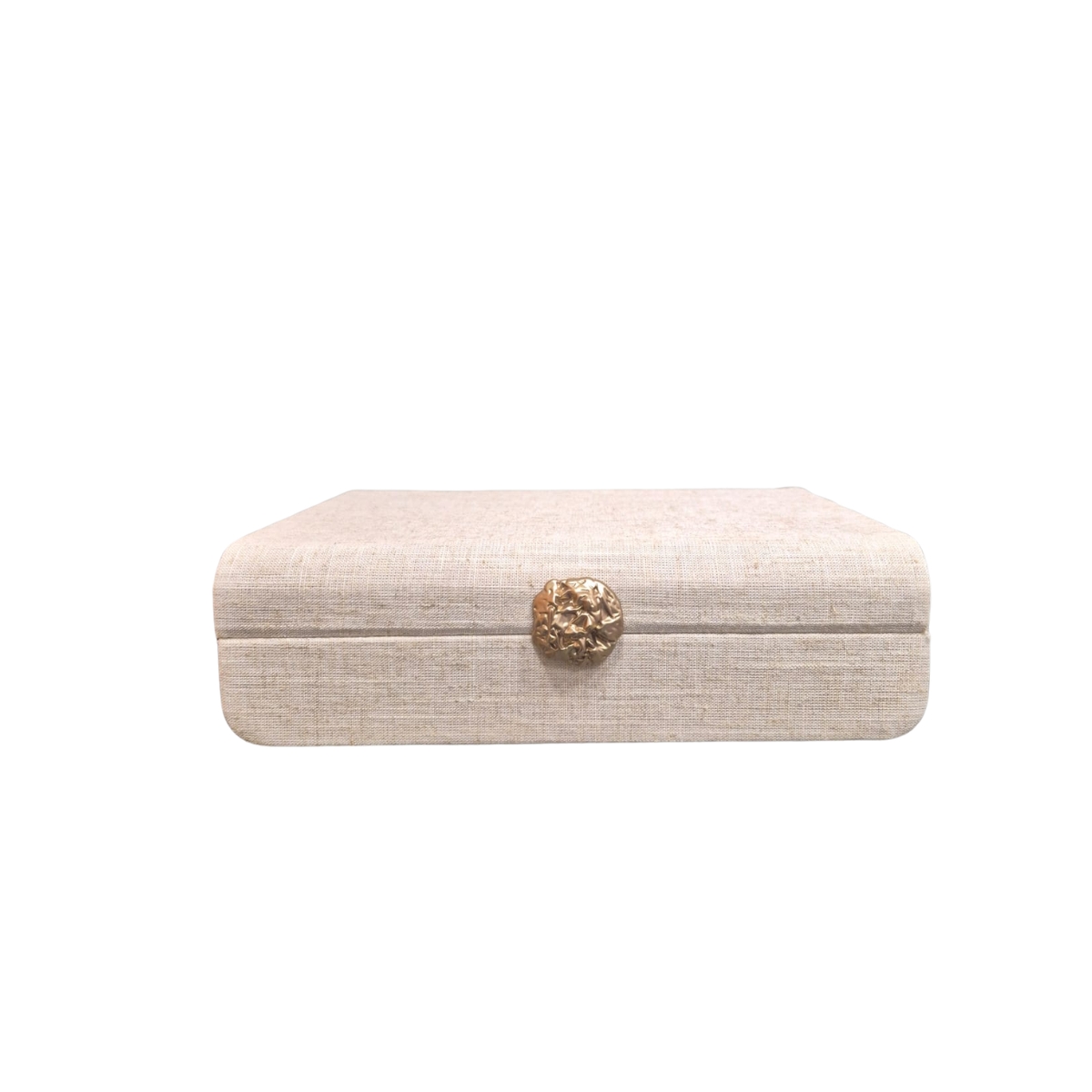 Caixa Decorativa em MDF Revestida em Linho Off White - Imagem 2